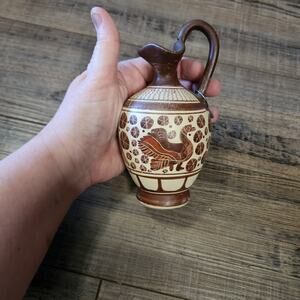 Miniature Greek Pottery vase made in Greece Beautiful condition H